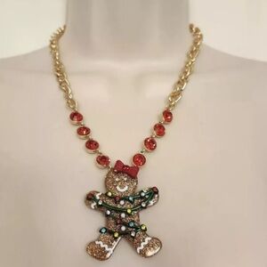 BETSEY JOHNSON Christmas Holiday Gingerbread Girl Tangled in Tree Lights NEW NWT